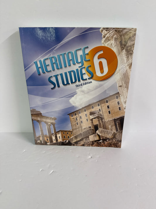 Heritage Studies 6 BJU Press Student Text  Pre-Owned 6th Grade History Textbooks