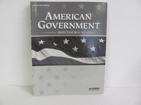 American Government Abeka Quiz/Test Key  Pre-Owned 12th Grade History Textbooks