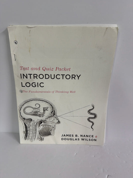 Introductory Logic Canon Press Quizzes/Tests  Pre-Owned Electives Books