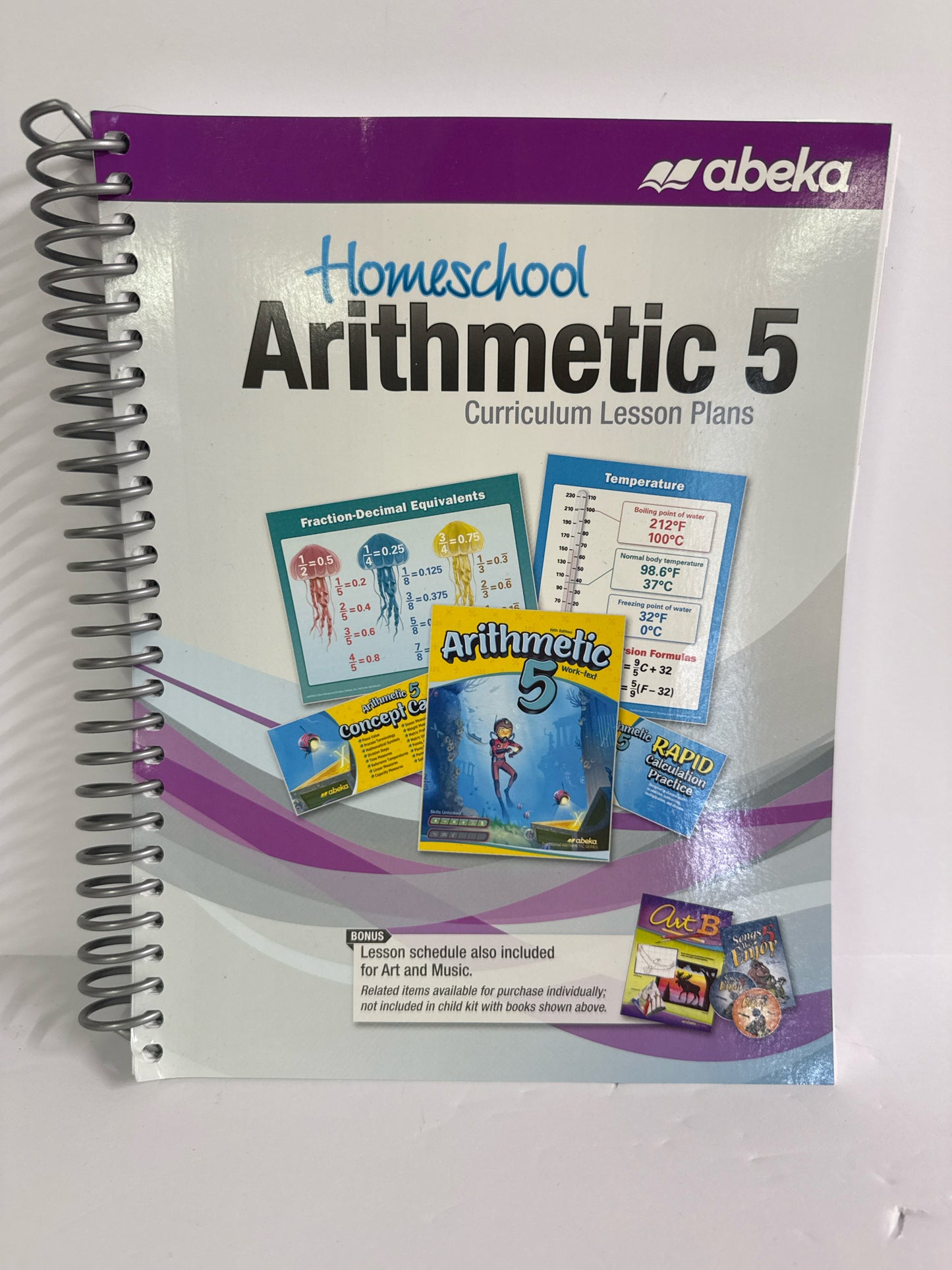 Arithmetic 5 Abeka Curriculum/Lesson Plan Pre-Owned Mathematics Textbooks