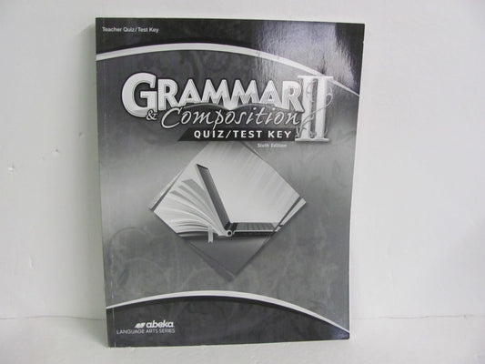Grammar & Composition II Abeka Quiz/Test Key  Pre-Owned Language Textbooks