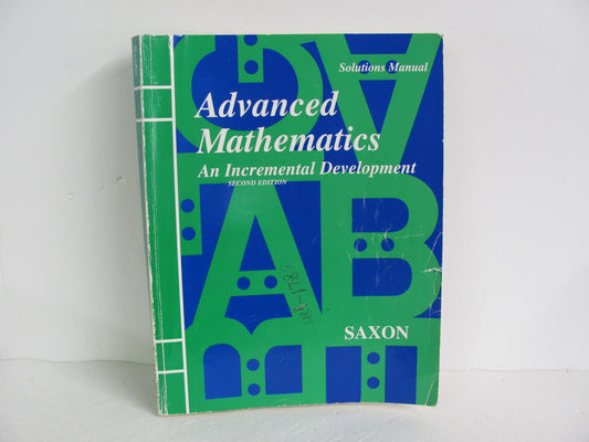 Advanced Mathematics Saxon Solutions Manual  Pre-Owned Mathematics Textbooks