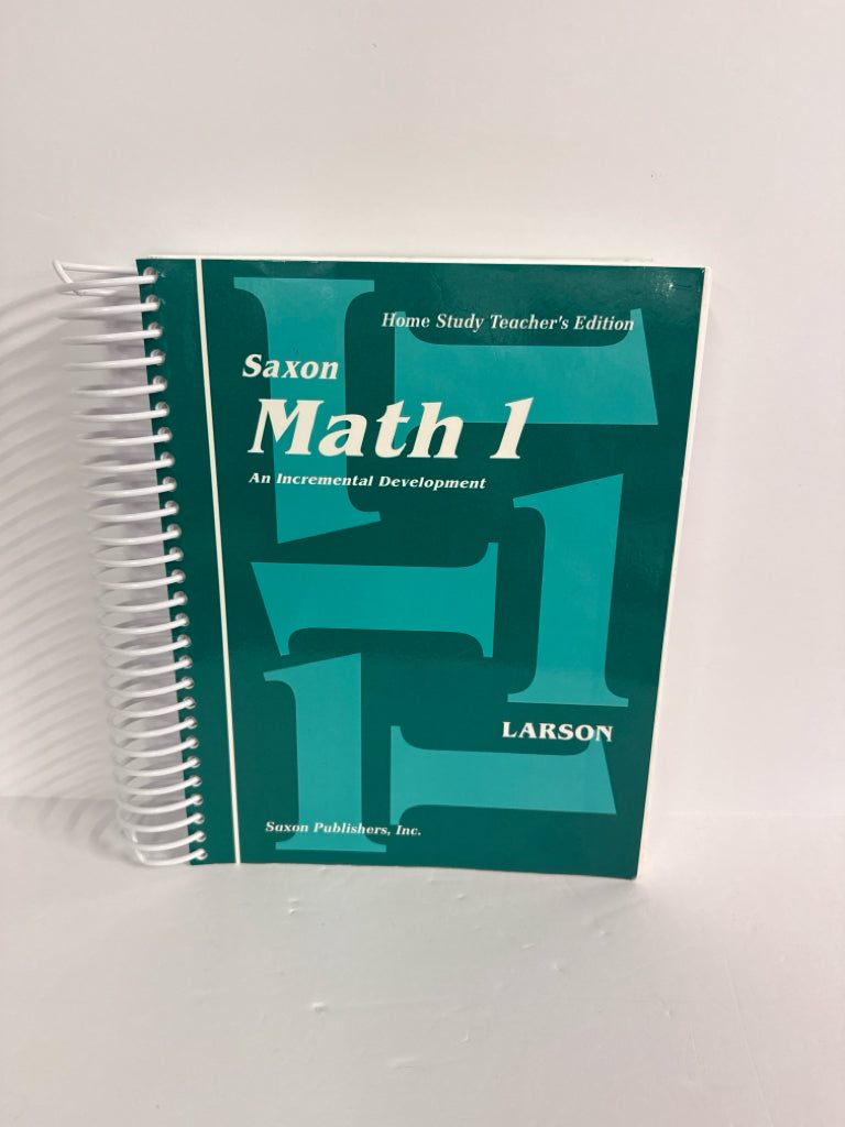 Math 1 Saxon Home Study Teacher's Edition Pre-Ow Larson Mathematics Textbooks