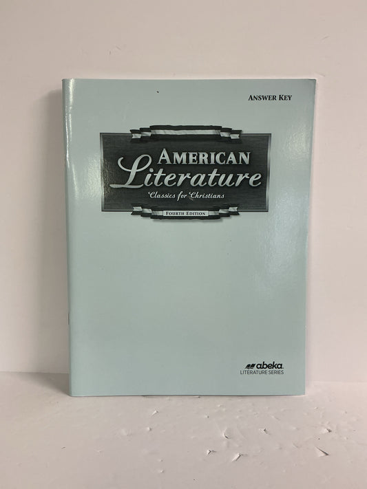 American Literature Abeka Answer Key  Pre-Owned 11th Grade Language Textbooks
