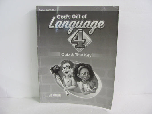 God's Gift of Language 4 Abeka Quiz/Test Key  Pre-Owned Language Textbooks