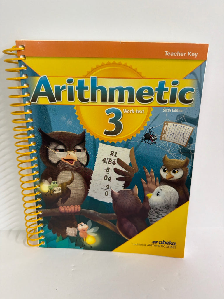 Arithmetic 3 Abeka Teacher Key  Pre-Owned 3rd Grade Mathematics Textbooks