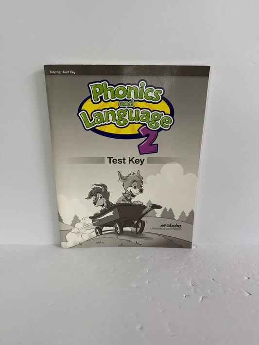 Phonics & Language Abeka Test Key Pre-Owned 2nd Grade Language Textbooks