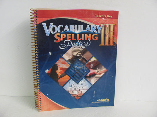 Vocabulary Spelling Poetry III Abeka 9th Grade Spelling/Vocabulary Books