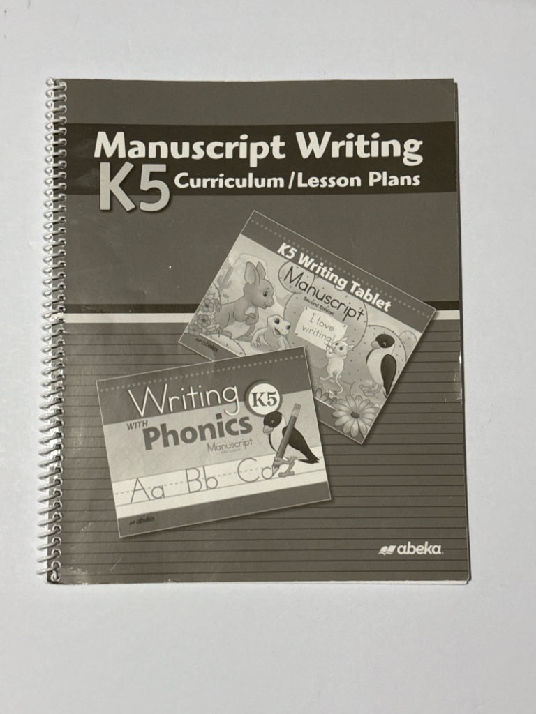 Manuscript Writing Abeka Curriculum/Lesson Plan Pre-Owned Language Textbooks