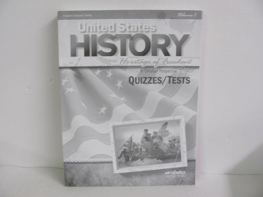 United States History Vol 1 Abeka Quizzes/Tests  Pre-Owned History Textbooks