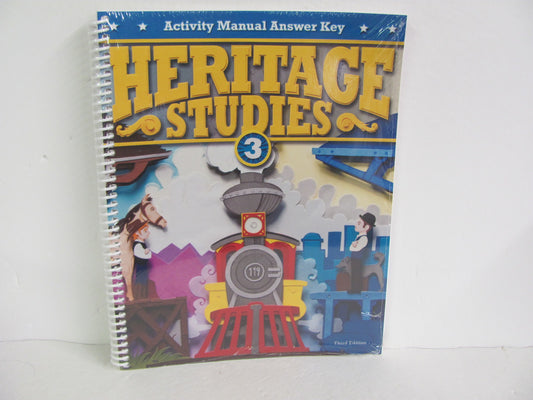 Heritage Studies 3 BJU Press Activity Key Pre-Owned 3rd Grade History Textbooks
