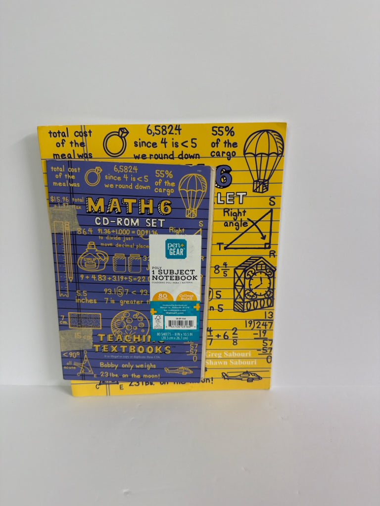 Math 6 Teaching Textbooks Set  Pre-Owned Greg Sabouri Mathematics Textbooks