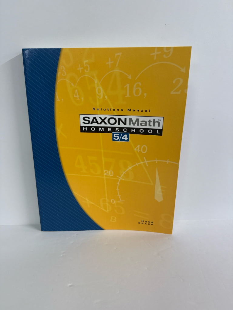 Math 54 Saxon Solutions Manual  Pre-Owned Hake 4th Grade Mathematics Textbooks