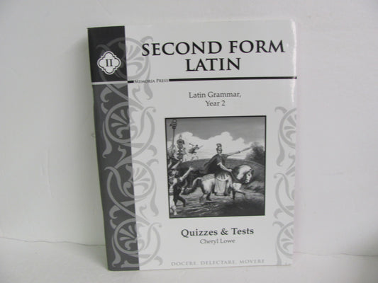 Second Form Latin II Memoria Press Quizzes/Tests  Pre-Owned Latin Books