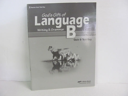 Language B Abeka Quiz/Test Key  Pre-Owned 5th Grade Language Textbooks