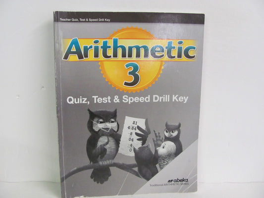 Arithmetic 3 Abeka Quiz/Test Key  Pre-Owned 3rd Grade Mathematics Textbooks