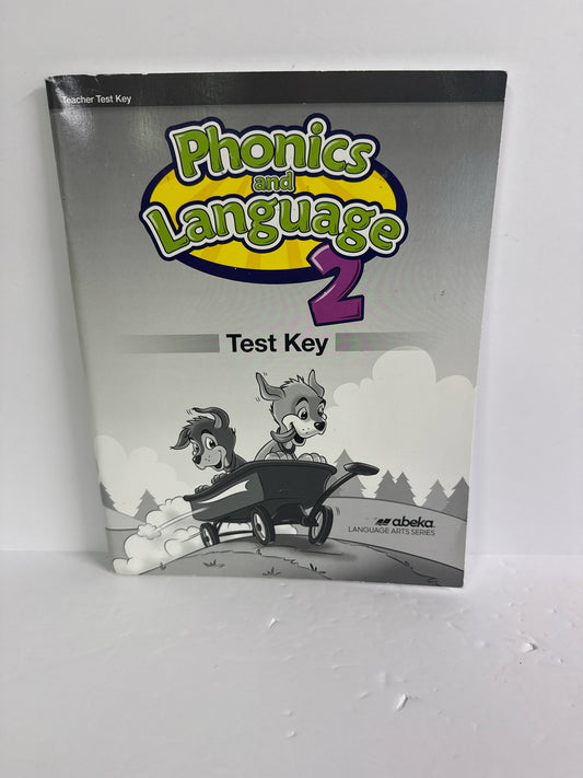 Phonics and Language 2 Abeka Test Key Pre-Owned 2nd Grade Language Textbooks