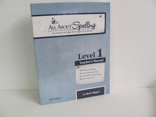 Level 1 All About Spelling Teacher Manual  Pre-Owned Spelling/Vocabulary Books