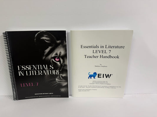 Essentials in Literature Level 7 EIW Set  Pre-Owned 7th Grade Language Textbooks