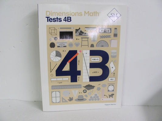 Dimensions Math Tests 4B Singapore Tests  Pre-Owned Mathematics Textbooks