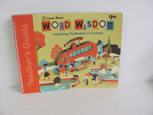 Word Wisdom Zaner Bloser- Teacher Guide  Pre-Owned Spelling/Vocabulary Books