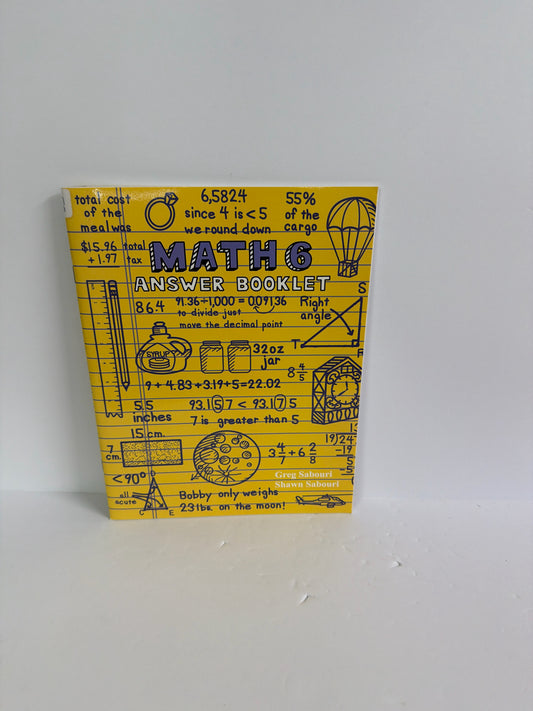 Math 6 Teaching Textbooks Answer Booklet Pre-Owned Mathematics Textbooks