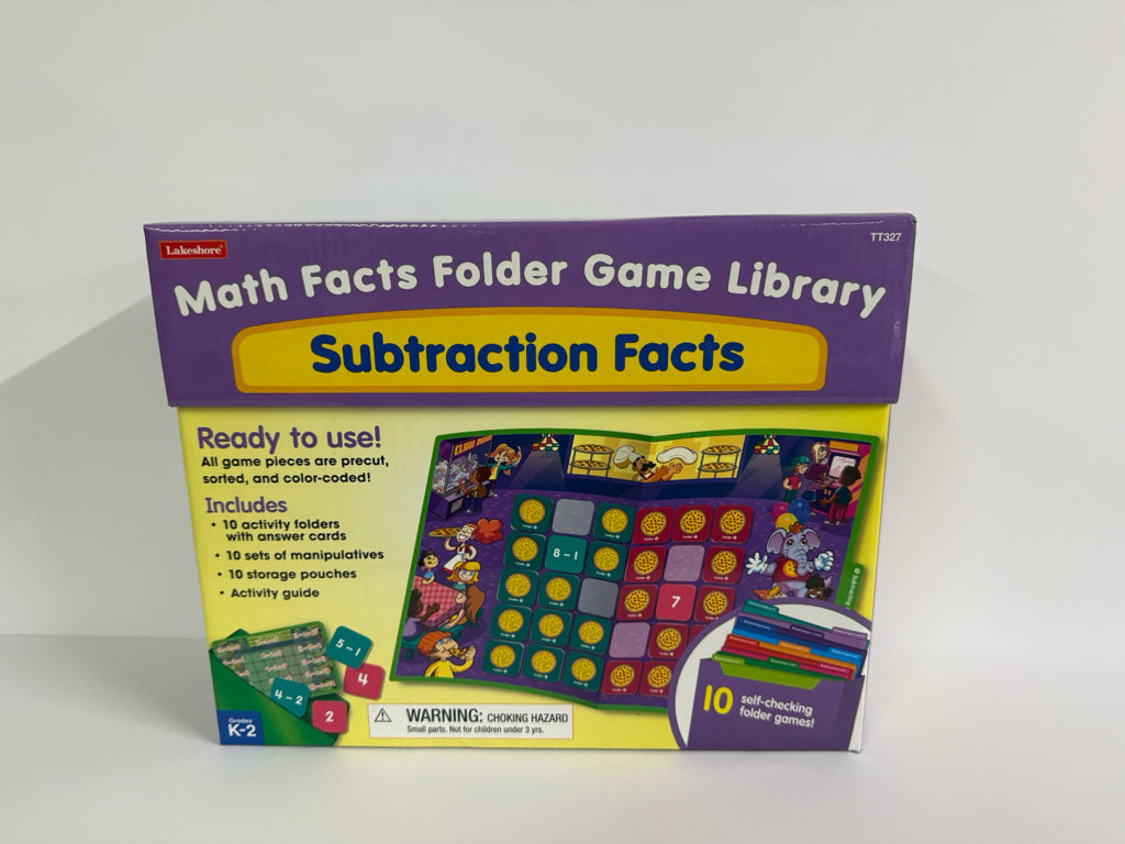 Math Facts Folder Game Library Lakeshore Pre-Owned Elementary Early Learning