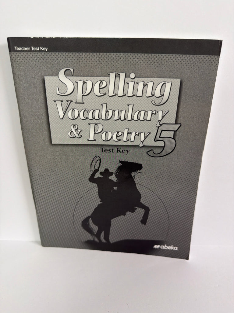 Spelling Vocabulary & Poetry 5 Abeka Test Key Pre-Owned Language Textbooks