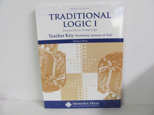Traditional Logic I Memoria Press Teacher Key  Pre-Owned Cothran Logic Books