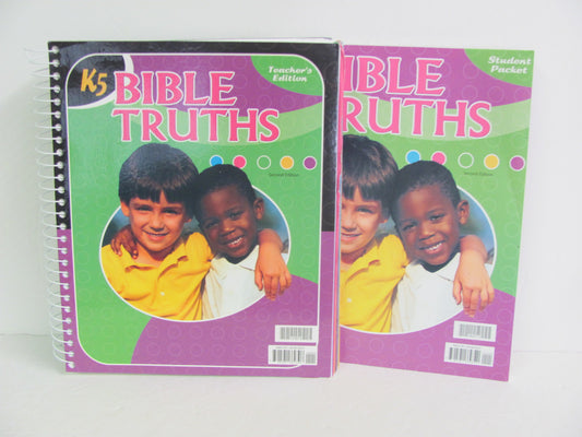 Bible Truths BJU Press Set  Pre-Owned Kindergarten Bible Textbooks