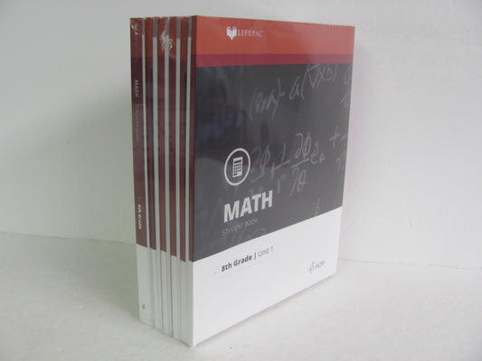 Pre Algebra Math 8 Lifepac Set  Pre-Owned 8th Grade Mathematics Textbooks