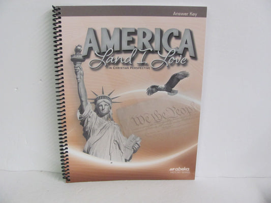 America Land I Love Abeka Answer Key  Pre-Owned 8th Grade History Textbooks