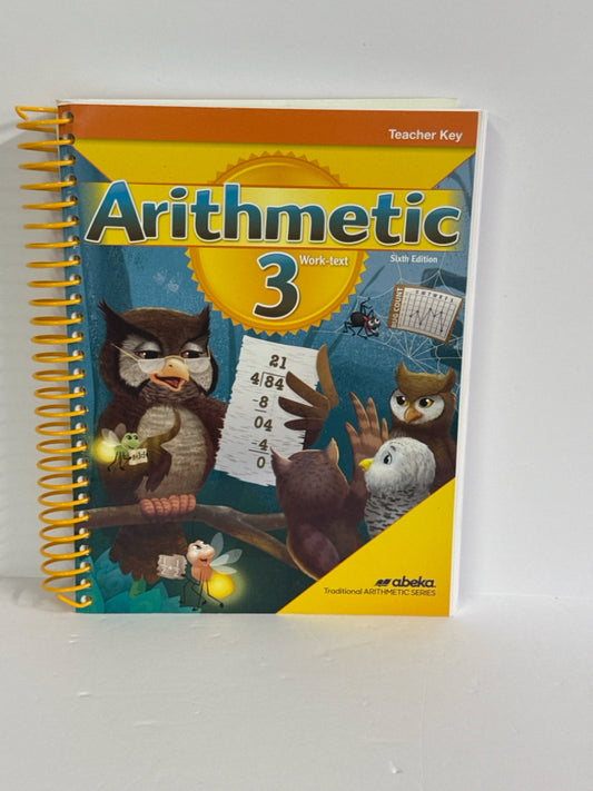 Arithmetic 3 Abeka Teacher Key  Pre-Owned 3rd Grade Mathematics Textbooks