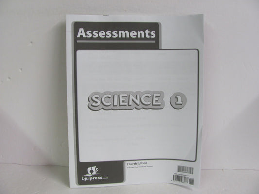Science 1 BJU Press Assessments  Pre-Owned 1st Grade Science Textbooks