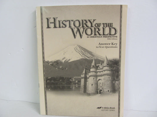 History of the World Abeka Answer Key  Pre-Owned 7th Grade History Textbooks
