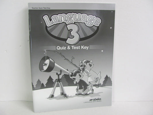 Language 3 Abeka Quiz/Test Key  Pre-Owned 3rd Grade Language Textbooks