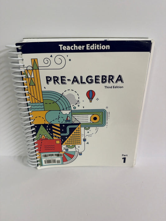 Pre-Algebra BJU Press Teacher Edition  Pre-Owned 8th Grade Mathematics Textbooks