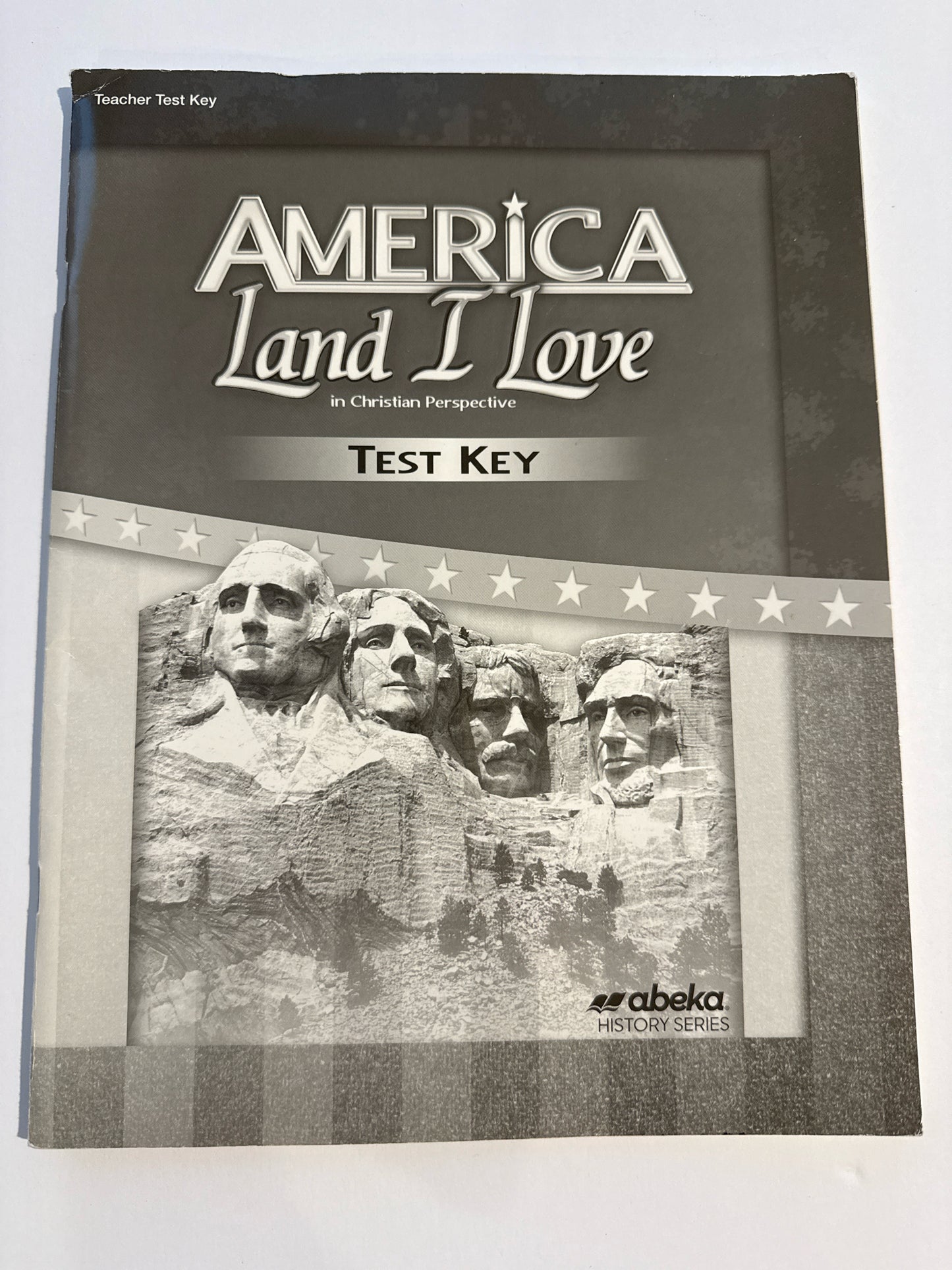 America Land I Love Abeka Test Key Pre-Owned History Textbooks
