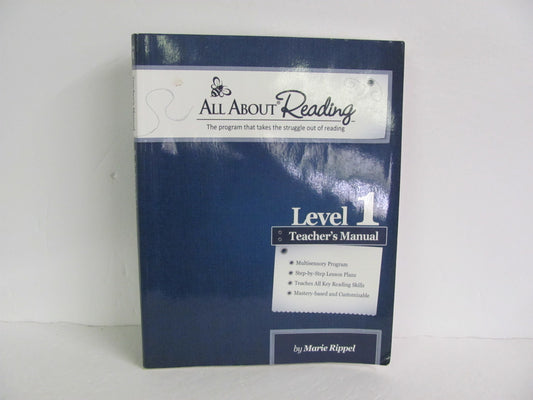 All About Reading Level 1 Teacher Manual  Pre-Owned Rippel Reading Textbooks