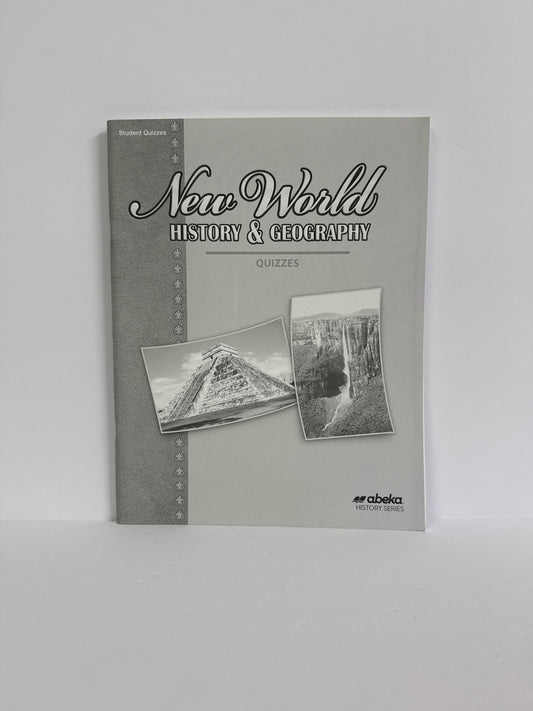 New World History & Geography Abeka Quizzes Pre-Owned History Textbooks