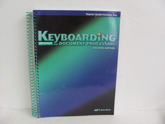 Keyboarding Abeka Teacher Guide  Pre-Owned High School Electives (Books)