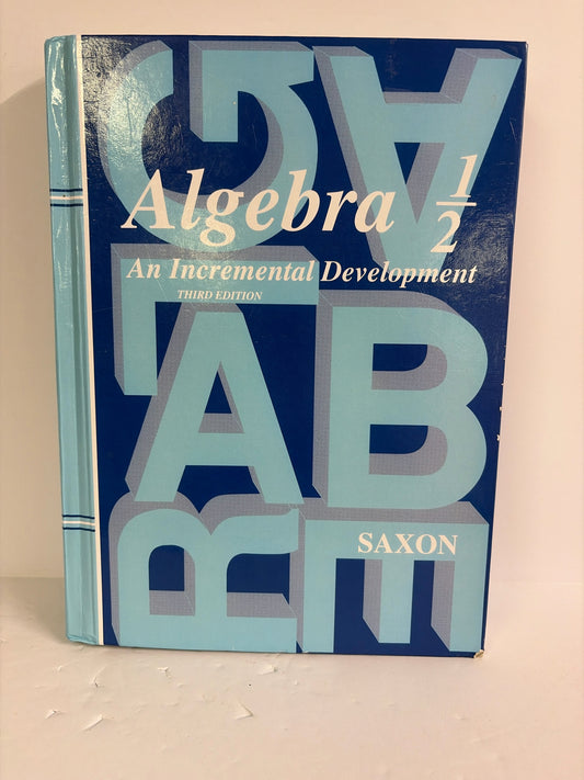 Algebra 1/2 Saxon Student Text  Pre-Owned Saxon 8th Grade Mathematics Textbooks