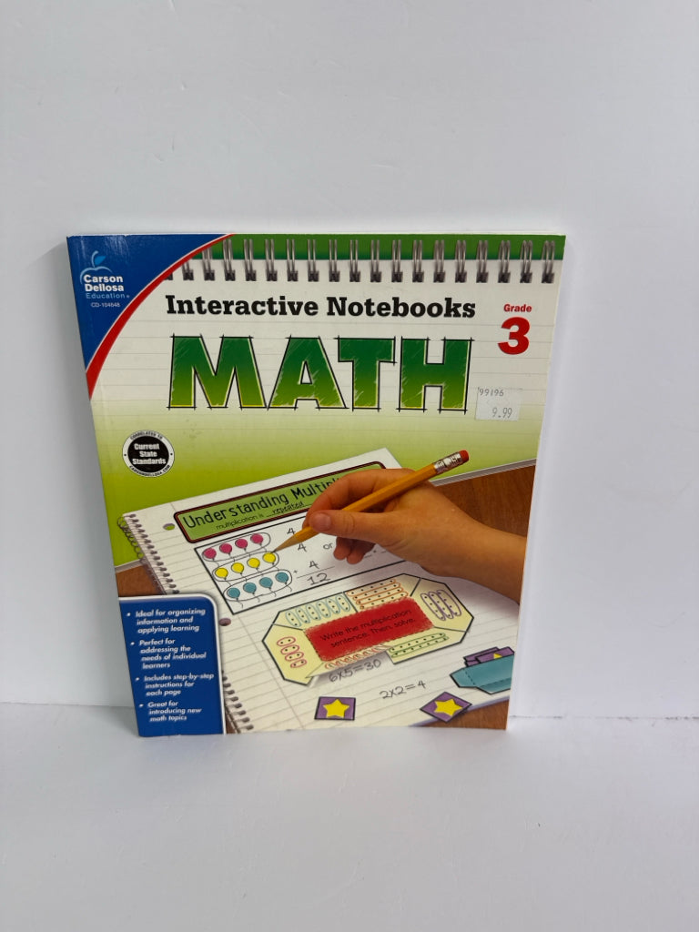 Interactive Notebooks Math Carson Dellosa 3rd Grade Mathematics Textbooks