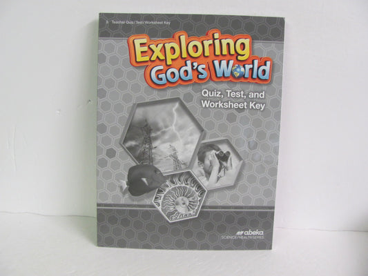 Exploring God's World Abeka Quiz/Test Key  Pre-Owned 3rd Grade Science Textbooks