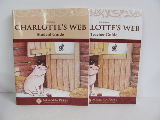 Charlotte's Web Memoria Press Set  Pre-Owned White Elementary Fiction Books