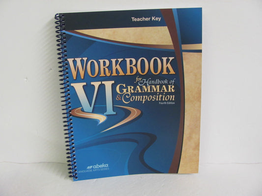 Workbook VI Abeka Teacher Key  Pre-Owned 12th Grade Language Textbooks