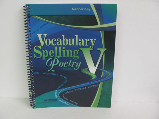 Vocabulary Spelling Poetry V Abeka 11th Grade Spelling/Vocabulary Books