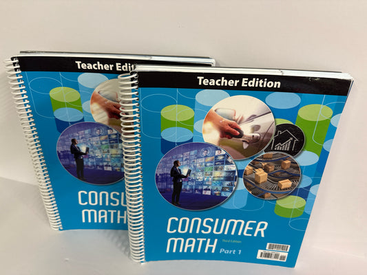 Consumer Math BJU Press Set  Pre-Owned 12th Grade Mathematics Textbooks