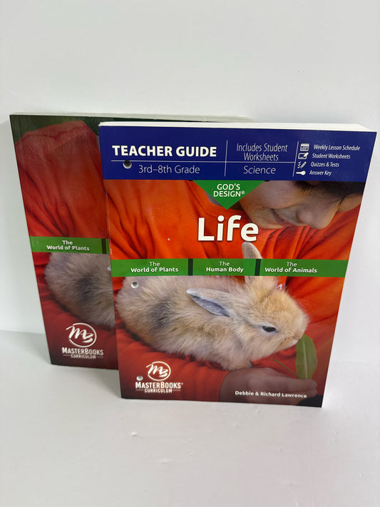 God's Design Life MasterBooks Set  Pre-Owned Elementary Science Textbooks