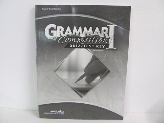 Grammar & Composition I Abeka Quiz/Test Key  Pre-Owned Language Textbooks